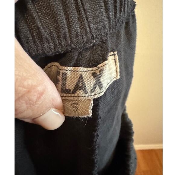 FLAX 2 piece Set 100% Linen Box Top Wide Leg Pants S - Picture 3 of 7